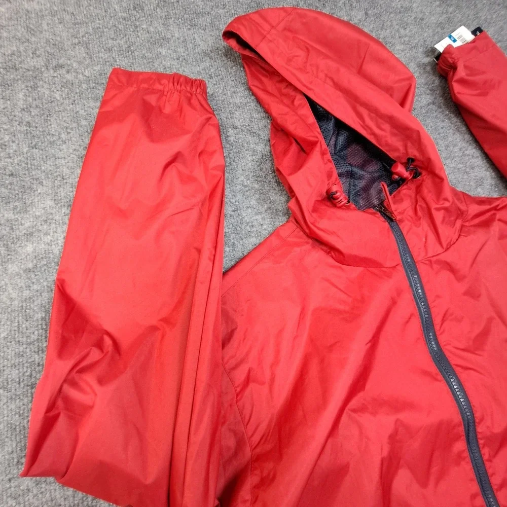US Polo Assn Mens Windbreaker Jacket Red Hooded Mesh Lined XL 105453P2